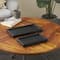 Black Marble Minimalistic Slim Textured Trays, 2ct.